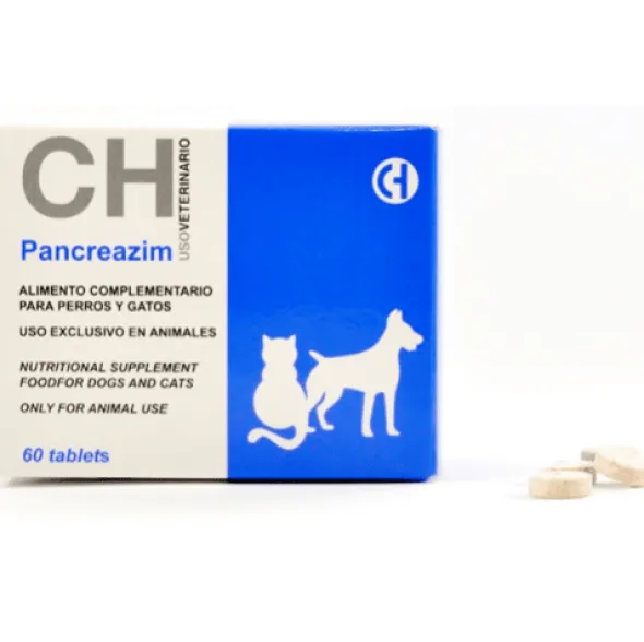 Pancreazim perros gatos Insuficiencia Pancreática 60 comprimidos