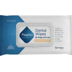 Plaqtiv+ toallitas dentales perros gatos 60 unidades
