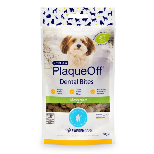 PlaqueOff Dental BITES Snack dental perros y gatos