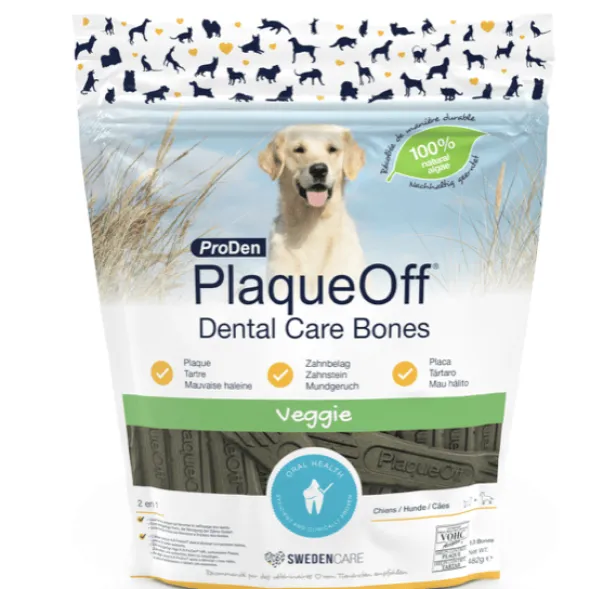 PLAQUEOFF dental care bones veggie 482 g perros