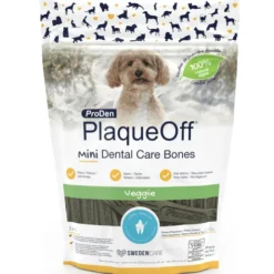 Plaqueoff mini dental bones veggie para perros 340 g