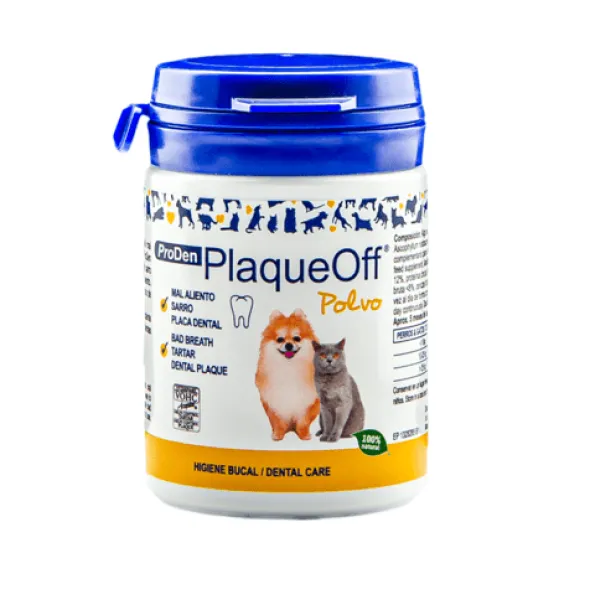 PlaqueOff polvo mal aliento perros y gatos