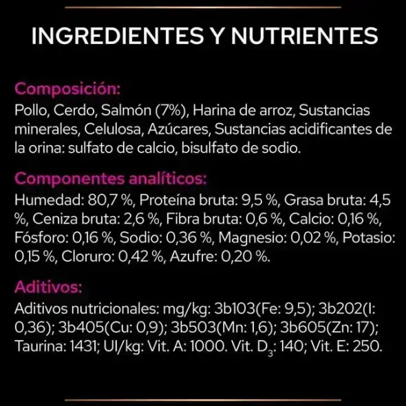 Pro plan urinary Salmón pouch para gatos 12×85 g
