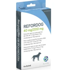 REFORDOG Pipetas antiparasitarias para perros | Protección completa contra pulgas, garrapatas y mosquitos, 4 pipetas