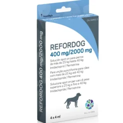 REFORDOG Pipetas antiparasitarias para perros | Protección completa contra pulgas, garrapatas y mosquitos, 4 pipetas