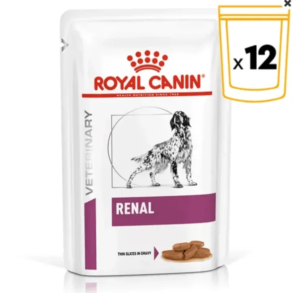 Royal Canin renal finas láminas en salsa para perros 12×100 g pouch