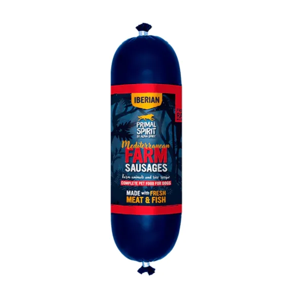 Salchicha Mediterranean Farm Alpha Primal Iberian perros 10×1 kg