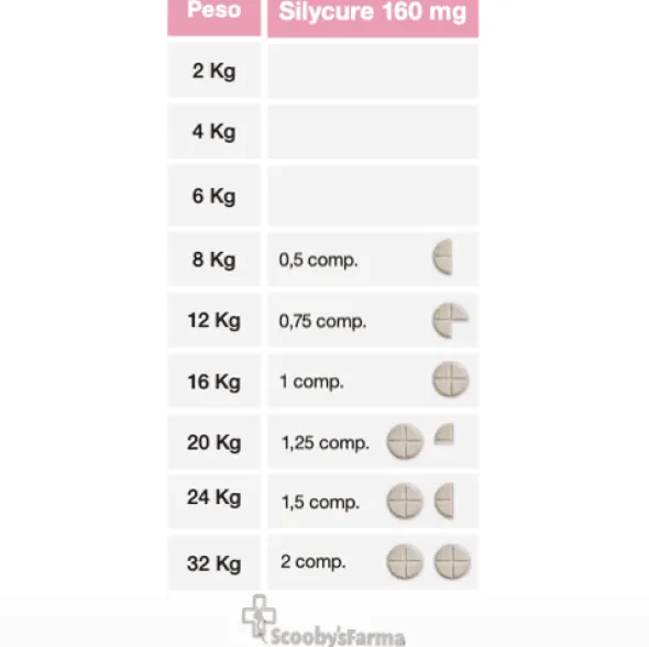 Silycure 160 mg apoyo hepático perros y gatos 30 comprimidos