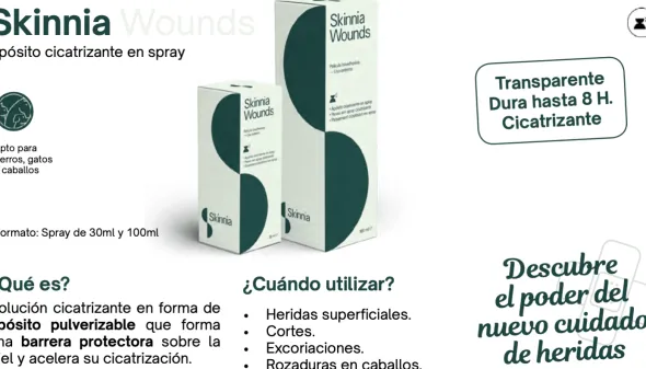 Skinnia Wounds spray cicatrizante perros gatos caballos