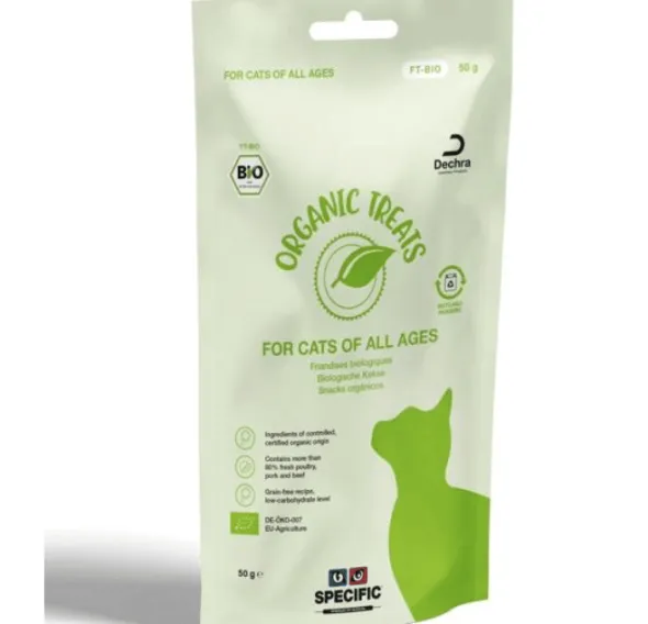 Specific Feline Organic Treats 8×50 g FT-BIO snacks gatos
