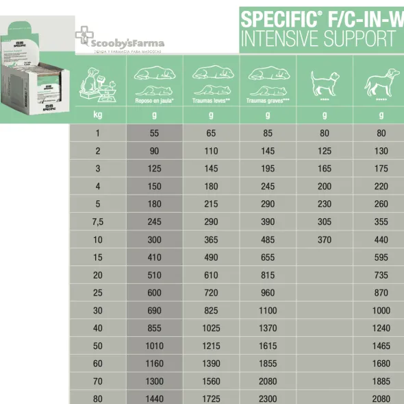 Specific Intensive Support Convalescencia perros gatos