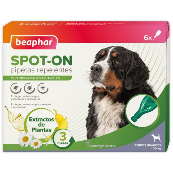 Spot On pipetas repelentes perros Beaphar 3 pipetas