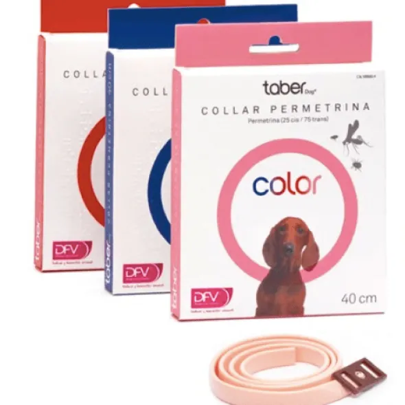 TABERDOG 40 cm collar Permetrina de colores perros