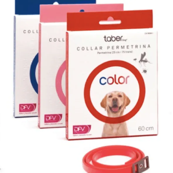 TABERDOG 60 cm collar Permetrina de colores perros