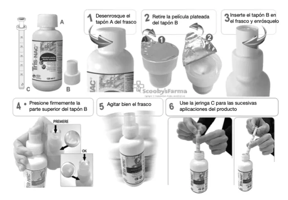 Tris Nac antibacteriano 120 ml perros gatos