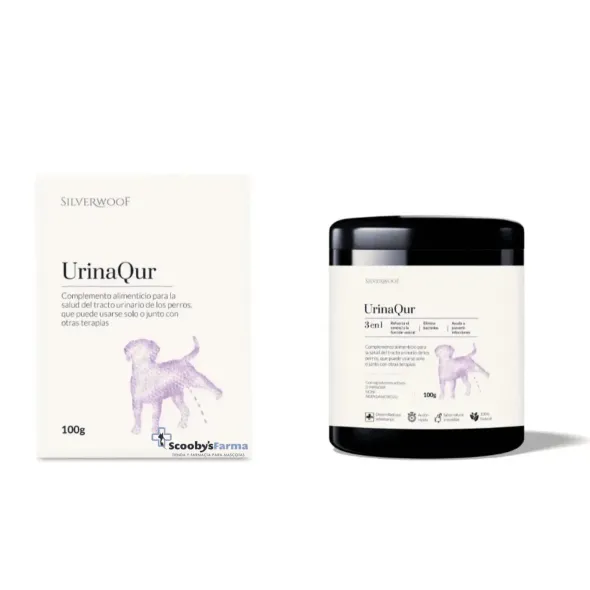 URINAQUR SilverWoof para perros | Suplemento urinario con D-manosa y arándano