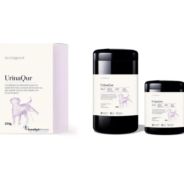 URINAQUR SilverWoof para perros | Suplemento urinario con D-manosa y arándano