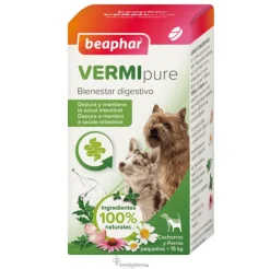 VERMIpure antiparasitario interno natural perros 50 comprimidos perros pequeños y cachorros