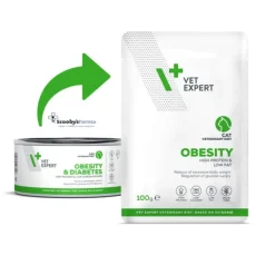 VetExpert Obesity Diabetes cat POUCH gatos 100 g