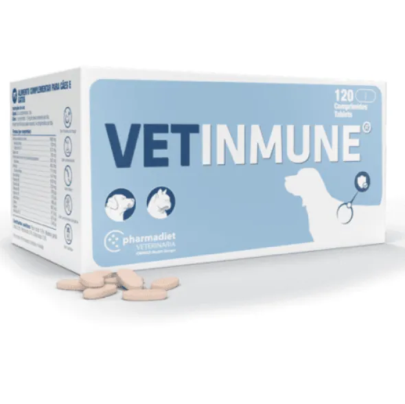VETINMUNE refuerza sistema inmune perros y gatos 120 comprimidos