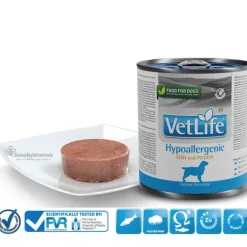 Vet Life Hypoallergenic lata PESCADO y patata alergias perros 6×300 g