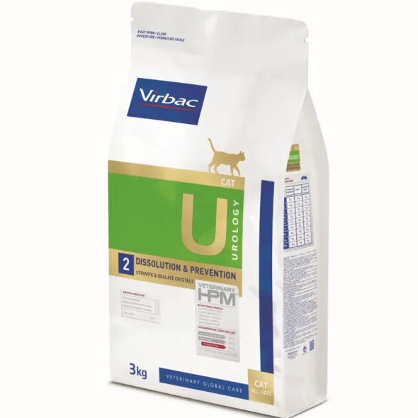 Virbac HPM feline urology dissolution prevention U2 pienso para gatos con cristales