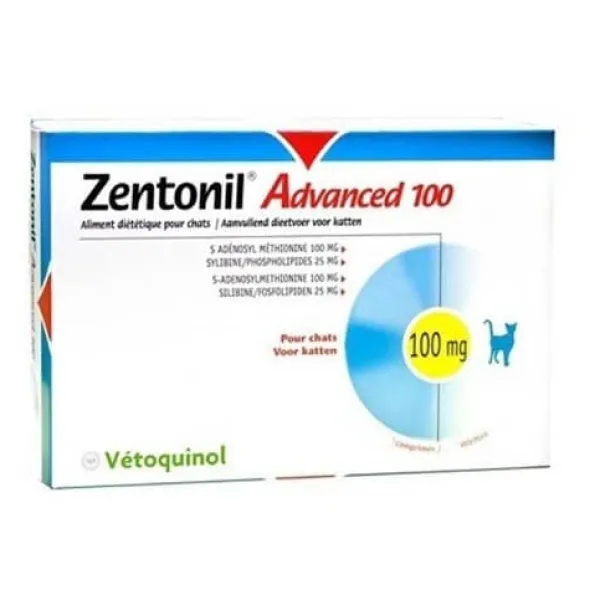 ZENTONIL ADVANCED 100 mg función hepática 30 comp gatos