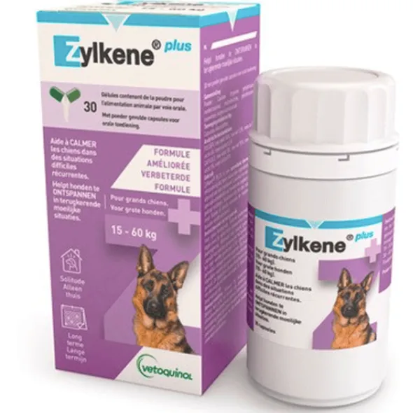 Zylkene PLUS perros grandes 15-60 kg relajante 30 cápsulas 450mg