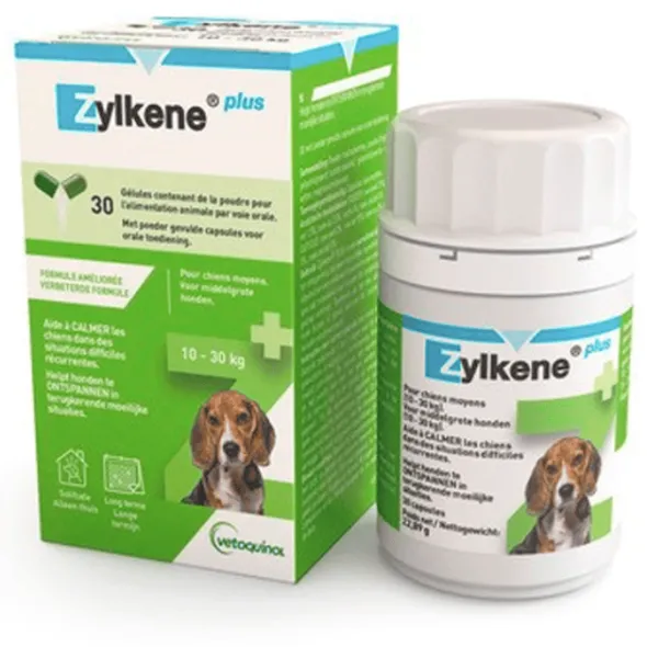 Zylkene PLUS perros medianos 10-30 kg relajante 30 cápsulas 225MG